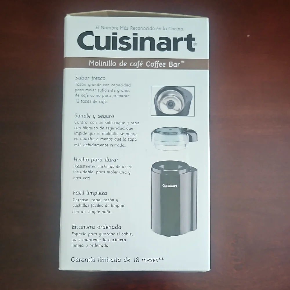 Cuisinart Silver and Black Coffee Grinder - New - Picture 5 of 6